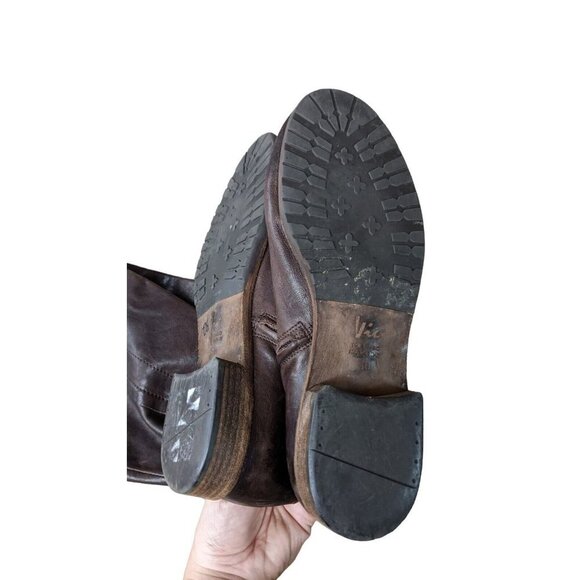 Vic Womens Distressed Leather Knee High Boots Brown Size 9 40 - Picture 9 of 10